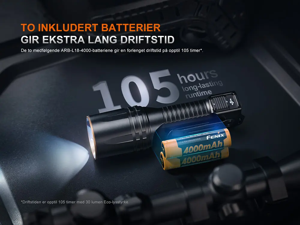 Fenix TK35R Hvit/UV - 5800 lumen LED lykt