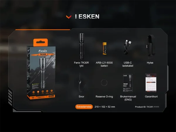 Fenix TK30R Hvit laser lykt - 500 lumen Hvit laser, 1500m - Bilde 7