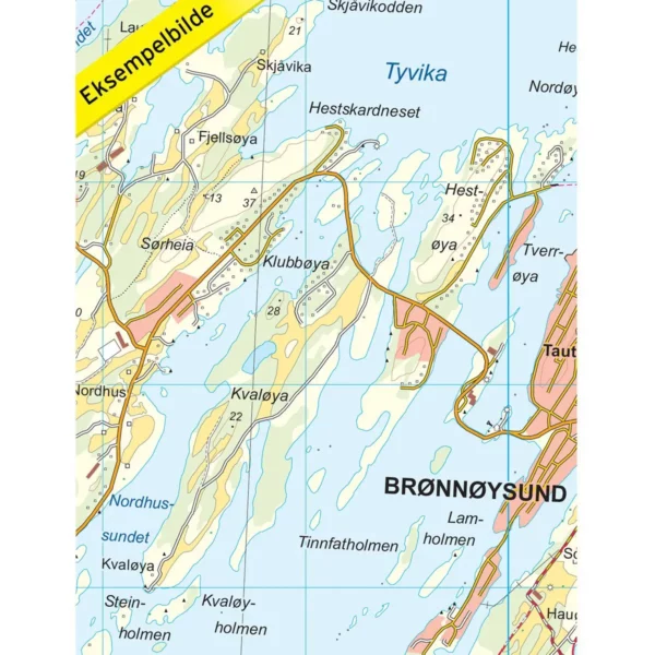 Brønnøysund - Topo 750 Turkart- Lnr 3750