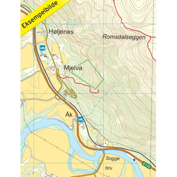 Romsdalseggen - Topo 750 Turkart- Lnr 3754