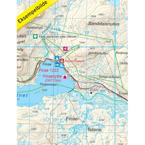 Rallarvegen - Sykkelkart - Lnr 4001