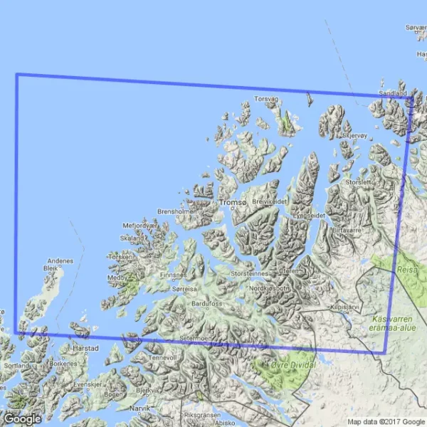 Opplevelsesguide Tromsø - 1:250 000, Lnr 6021