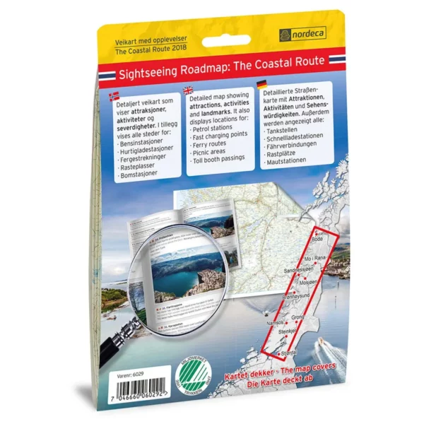 Opplevelsesguide The Coastal Route - 1:250 000, Lnr 6029