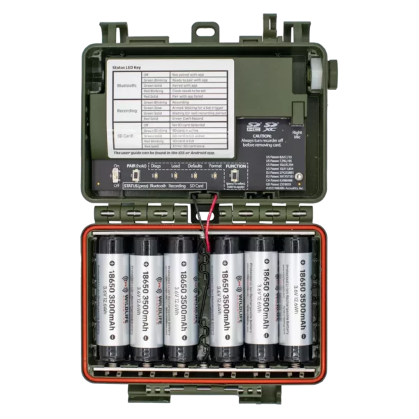Wildlife Acoustics Song Meter Mini Bat 2 Li-ion - Lydopptaker for flaggermus_open_LI-ION_inside-1
