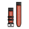 Garmin QuickFit 26-klokkeremmer, Sort/ildrød silikon