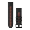 Garmin QuickFit 26-klokkeremmer, Sort/ildrød silikon