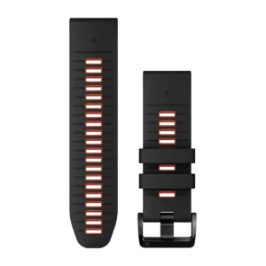 Garmin QuickFit 26-klokkeremmer, Sort/ildrød silikon