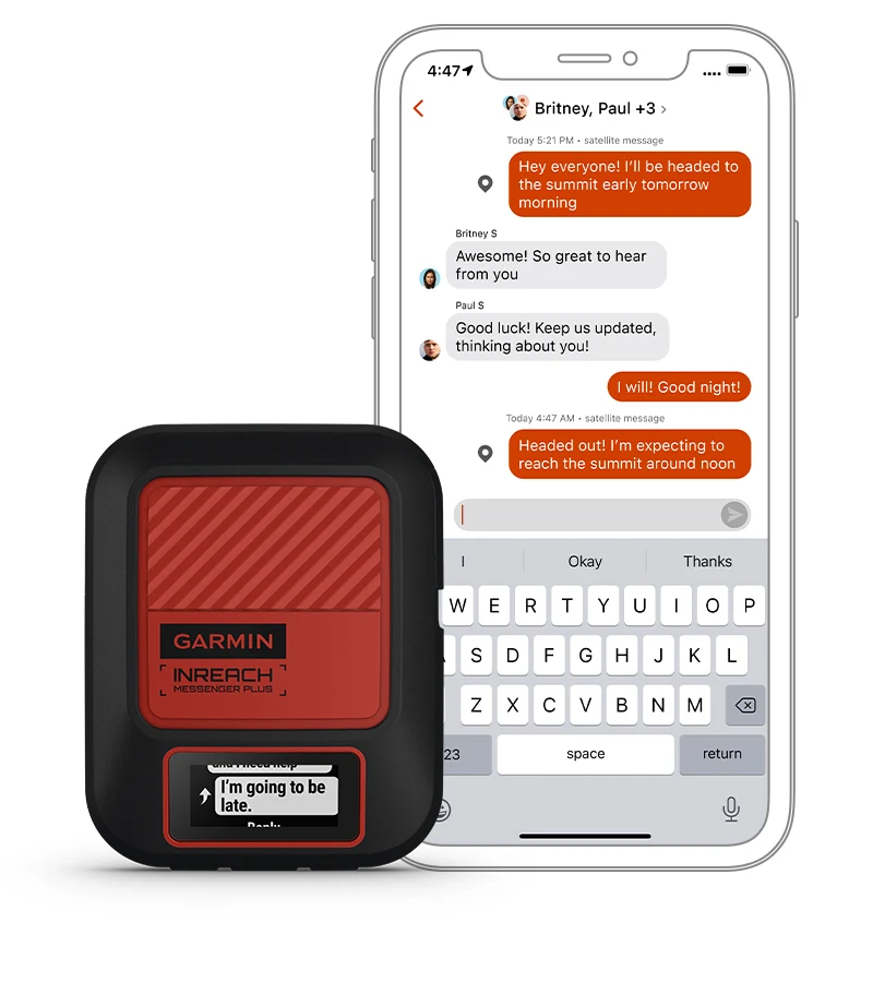 two-way-text-messaging-Garmin inReach Messenger Plus