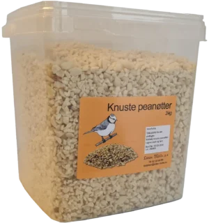 Peanøtter, knuste, 3 kg i bøtte