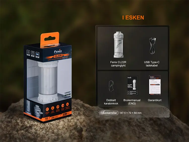 Fenix CL22R Campinglykt