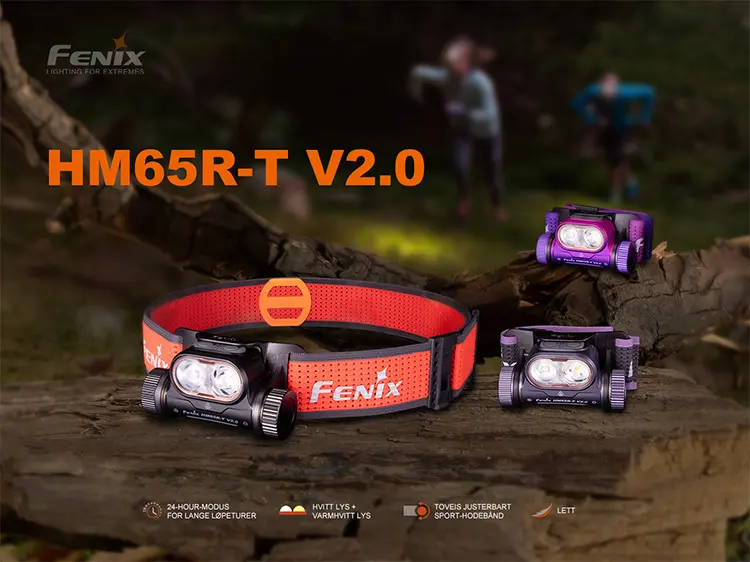 Fenix Hodelykt HM65R-T-V2 - 1600 lumen LED lykt