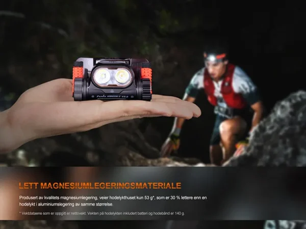 Fenix Hodelykt HM65R-T-V2 - 1600 lumen LED lykt