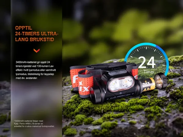 Fenix Hodelykt HM65R-T-V2 - 1600 lumen LED lykt