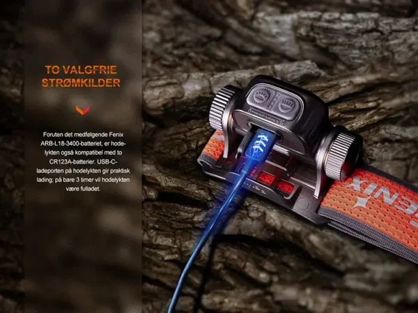 Fenix Hodelykt HM65R-T-V2 - 1600 lumen LED lykt