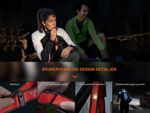 Fenix Hodelykt HM65R-T-V2 - 1600 lumen LED lykt