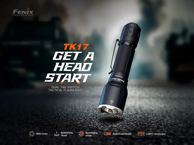 Fenix TK17 Tactical Håndlykt 3600lm 6000mAh