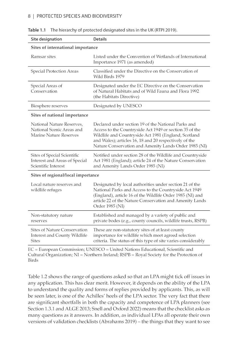 Protected Species and Biodiversity