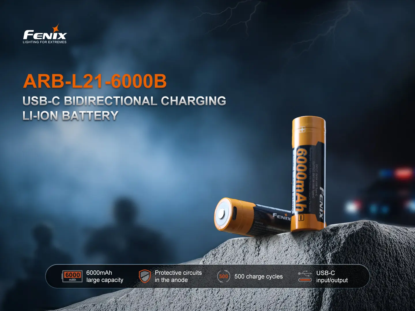 Fenix ARB-L21-6000B 21700 Batteri USB-C 6000mAh