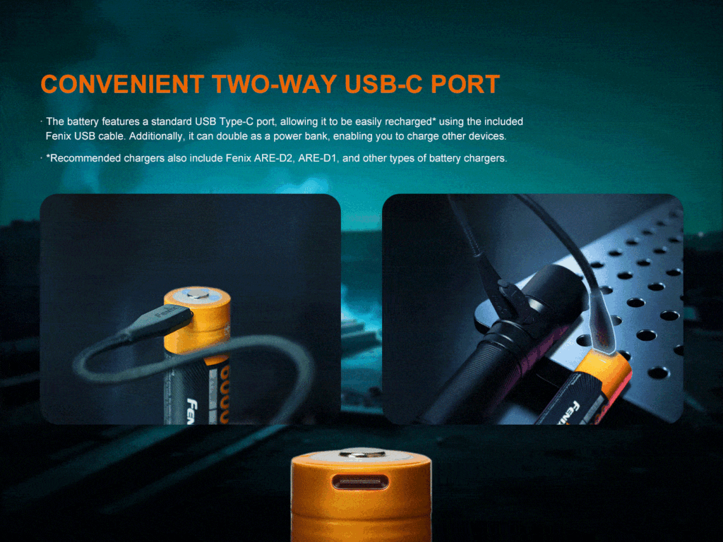 Fenix ARB-L21-6000B 21700 Batteri USB-C 6000mAh