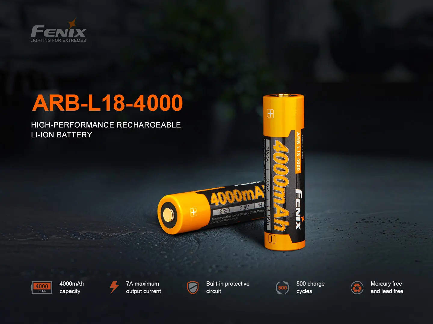 Fenix ARB-L18-4000 18650 Batteri 4000mAh