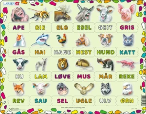 Puslespill - Les og finn dyret - LS44